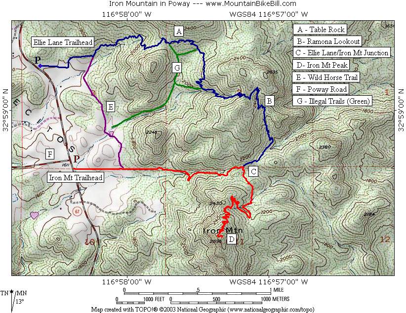 Iron Mountain Trail Map 2008 Muni Weekend - Saturday Details
