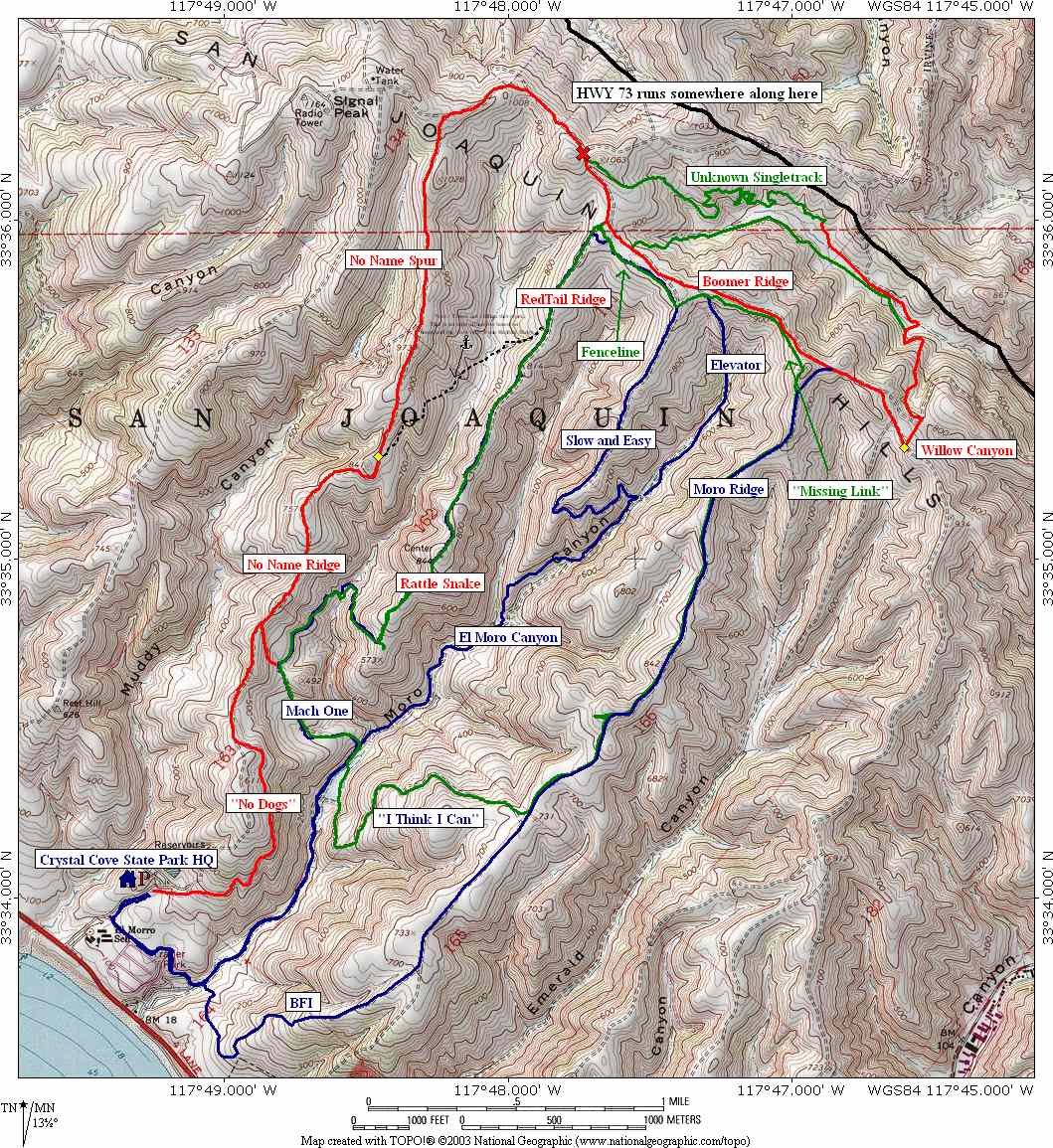 crystal cove trail map
